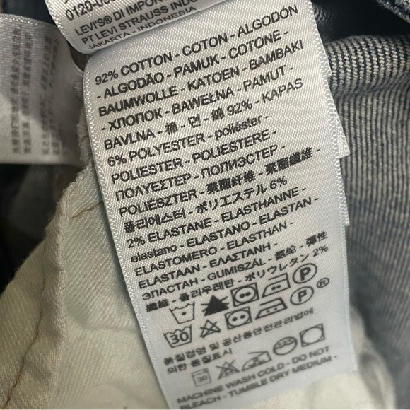 Levi's 721 Selvedge Distressed High Waisted Skinny Jeans Cobalt 26 X 30 NWT $168 - Picture 7 of 15